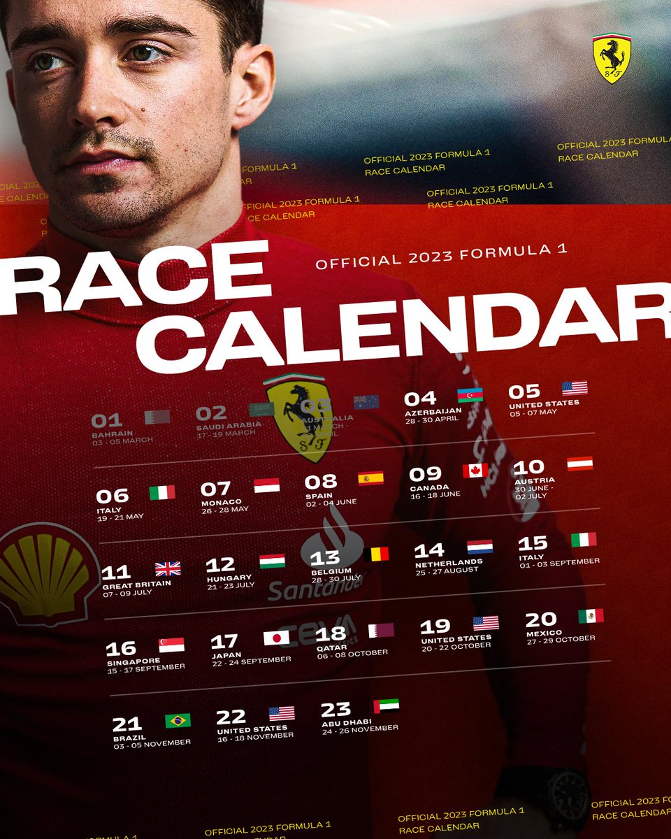 ScuderiaFerrari's tweet photo. Three down. 20 to go. We’ll be fighting all the way. https://t.co/UGNN64e32U