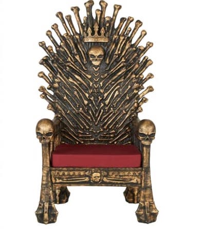 kevincroxall's tweet image. Finally finished improving the @HomeDepot Bone Throne. Original and improved office version shown.