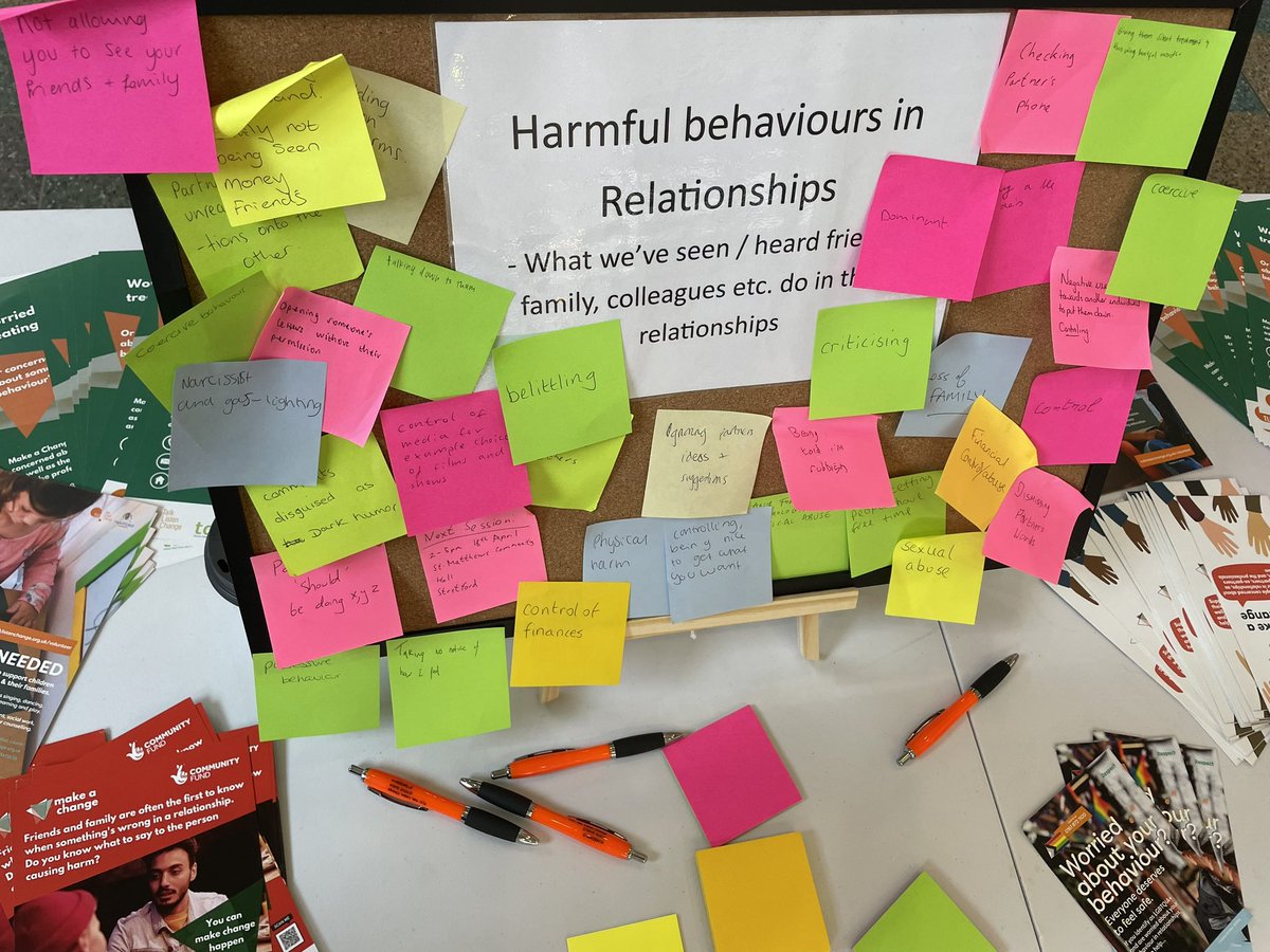 We’re here today in #StretfordMall promoting #MakeChangeHappen, raising awareness of unhealthy relationship behaviours in the community. What behaviours have you seen/heard from friends, family, colleagues etc.?