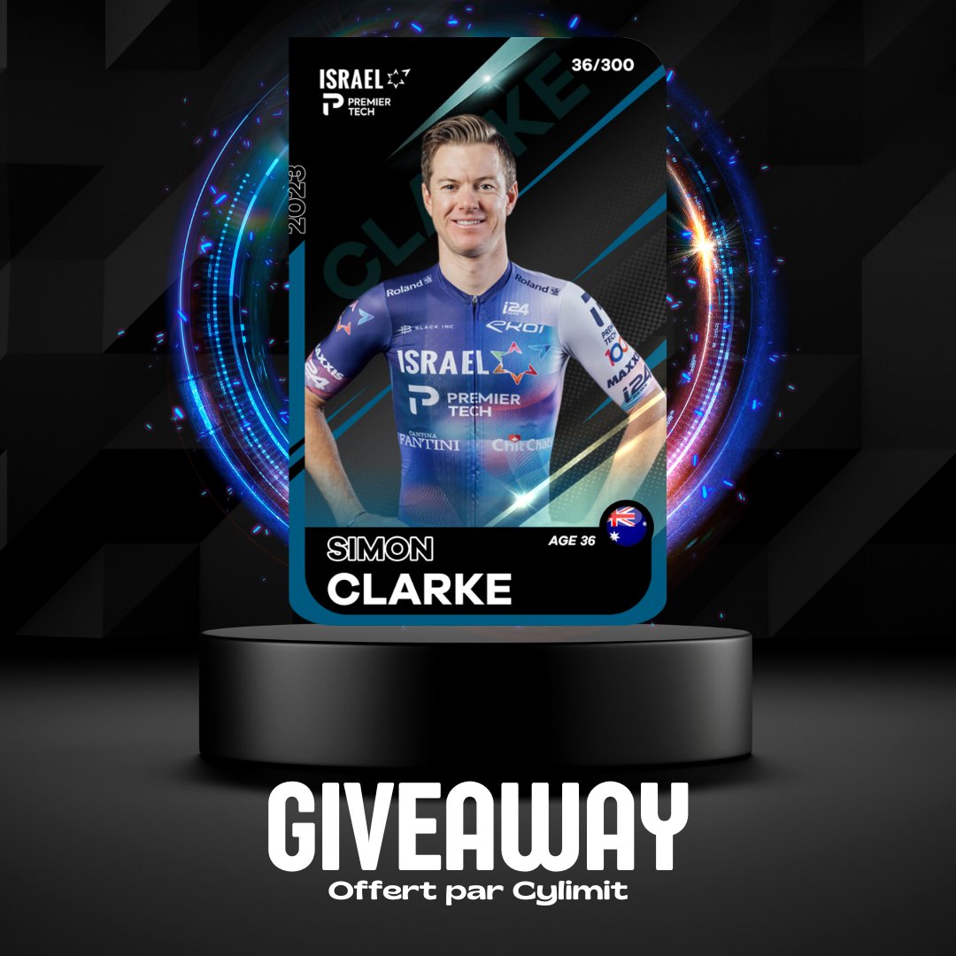 RzhGames's tweet photo. 𝗖𝗢𝗡𝗖𝗢𝗨𝗥𝗦 🎁

1 carte du vétéran Simon Clarke à gagner 🚴‍♂️

Pour participer :
- RT + Like ce tweet 
- Follow @cylimit_game 

����Mon thread de présentation est ici : https://t.co/ppJaUWgAYY

#Giveaway #NFTGiveaways #NFT #TDF https://t.co/aX84zARGq5