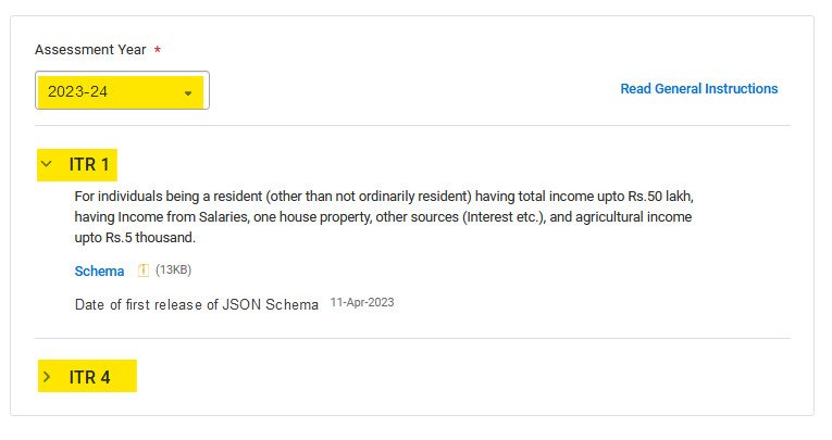 TaxationUpdates's tweet photo. JSON Schema Released by @IncomeTaxIndia for ITR 1 and ITR 4 for AY 2023-24 (FY 2022-23)
#TaxationUpdates https://t.co/903FNzh1wK