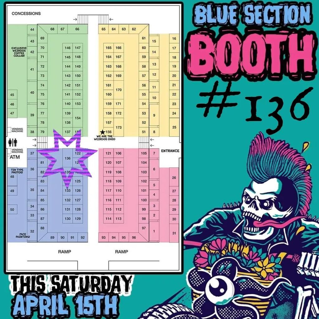 TangledEarthArt's tweet photo. This Saturday! Find me at the Summit County Fairgrounds with @we.are.the.weirdos.ohio and tons of other super cool, alt, funky handmade vendors for @akronprfm!

#wearetheweirdos #wearetheweirdosmister #punkrockfleamarket #akron #clevelandartist #smallbus… https://t.co/7vdmucU6ys https://t.co/W7gdDDx1eM