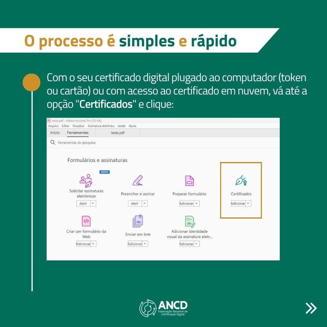 ancd_oficial's tweet photo. Você sabe #assinar documentos digitais com certificado digital #ICPBrasil?⁣ 🤔

Confira no fio o passo a passo que preparamos para você, é bem simples e rápido! https://t.co/Srg8Er1L8n