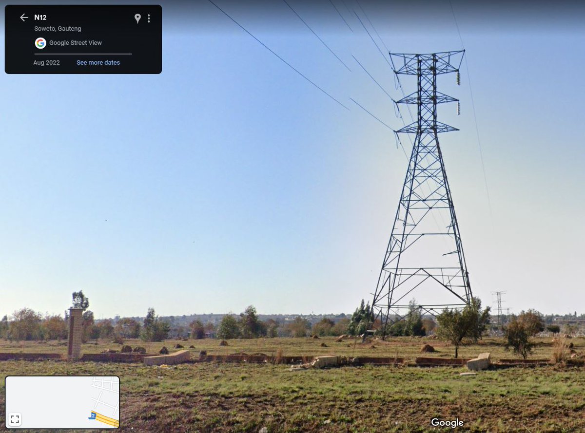 Neil12St's tweet image. Hi, @CityPowerJhb
@Eskom_SA
@ewnupdates
@Abramjee
- Please attend to this immediately. This structure is highly compromised crossing the N12 highway. #citypowerupdate 
google.com/maps/@-26.3037…