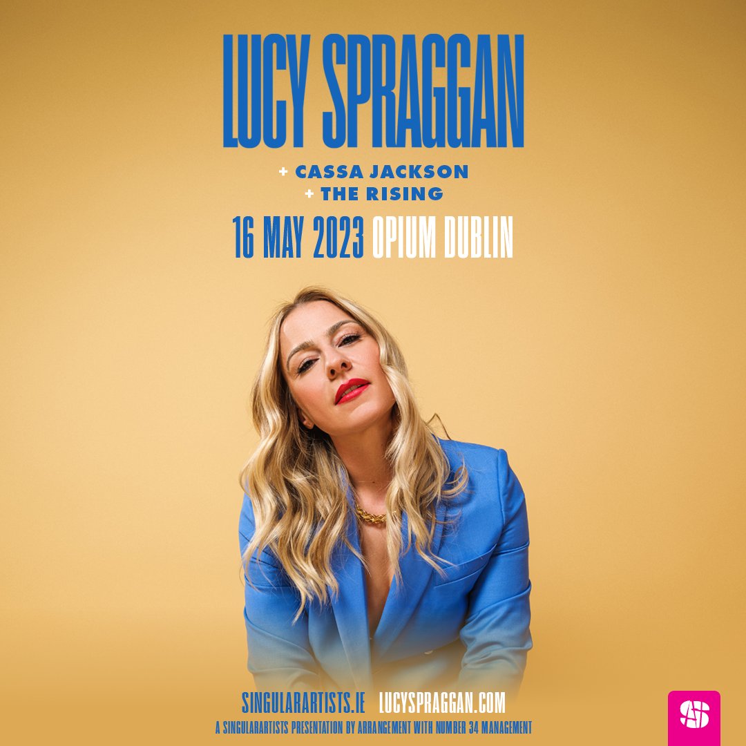 ✨ @LSpraggan will be joined by special guests @CassaJackson and @TheRisingMusic at her show in Opium Live on 16 May 2023. 🎫 Limited tickets available - bit.ly/3o1YBxI