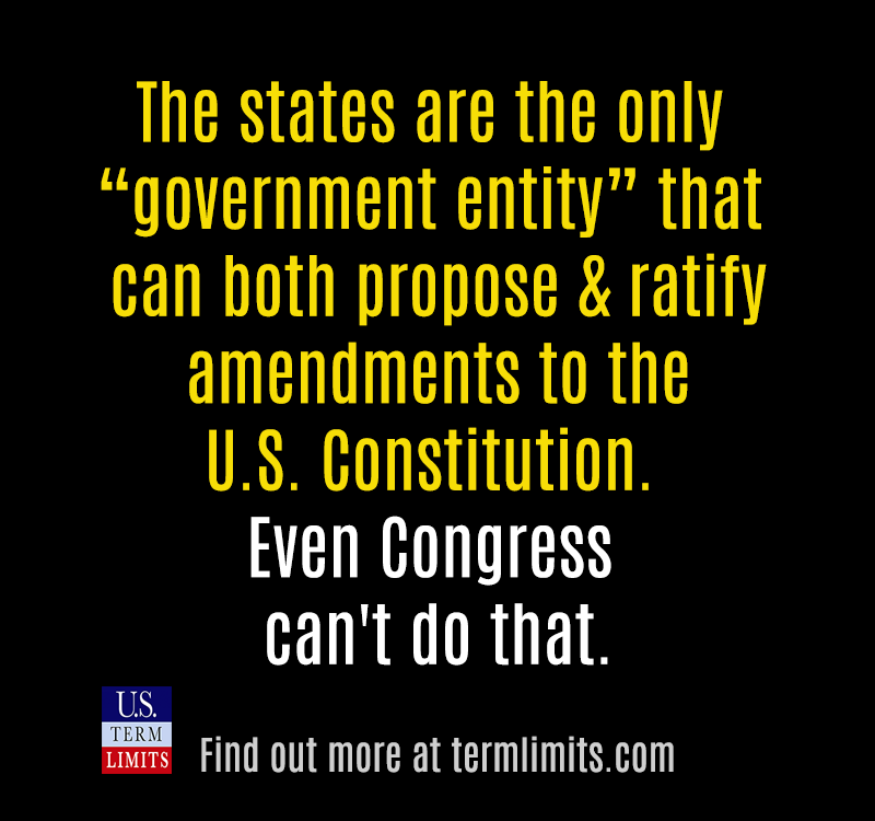 USTermLimits's tweet photo. It's true. Not only will Congress not modify the Constitution to term limit Congress, it can't...at least not without the states. Only the states may both PROPOSE and RATIFY a term limits on Congress amendment. It's spelled out in Article V of the U.S. Constitution. #TermLimits https://t.co/3cJhttuQJO
