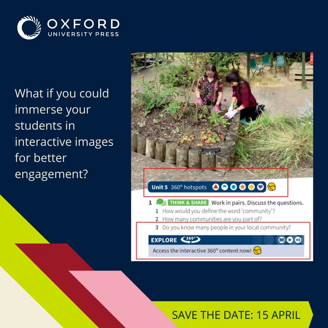 OUPELTGlobal's tweet photo. TÜRKİYE: Transform your classroom: Learn proven techniques for "Enhancing Learner Engagement" in our upcoming webinar. Not taken part yet? There's still time, but hurry! The webinar is on 15th April.
Register now -> https://t.co/G8euxiLQnP
#OUPpd #ConnectLearnGrow https://t.co/aoAuDqD0bz