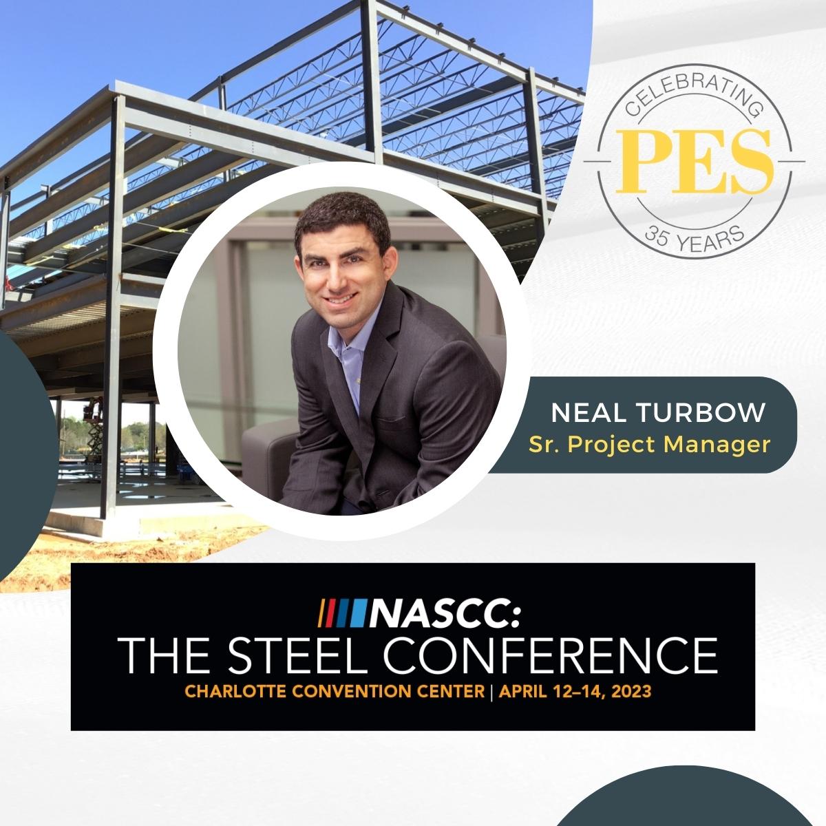 The <a href="/aisc/">American Institute of Steel Construction</a>'s NASCC: The Steel Conference kicks off on Wednesday, and we're excited to have Neal Turbow, P.E., S.E., attend and represent <a href="/PESengineers/">PESengineers_Atl</a> in Charlotte. Let us know if you'll be there, too! #PES #structuralengineering #NASCC2023 #AISC