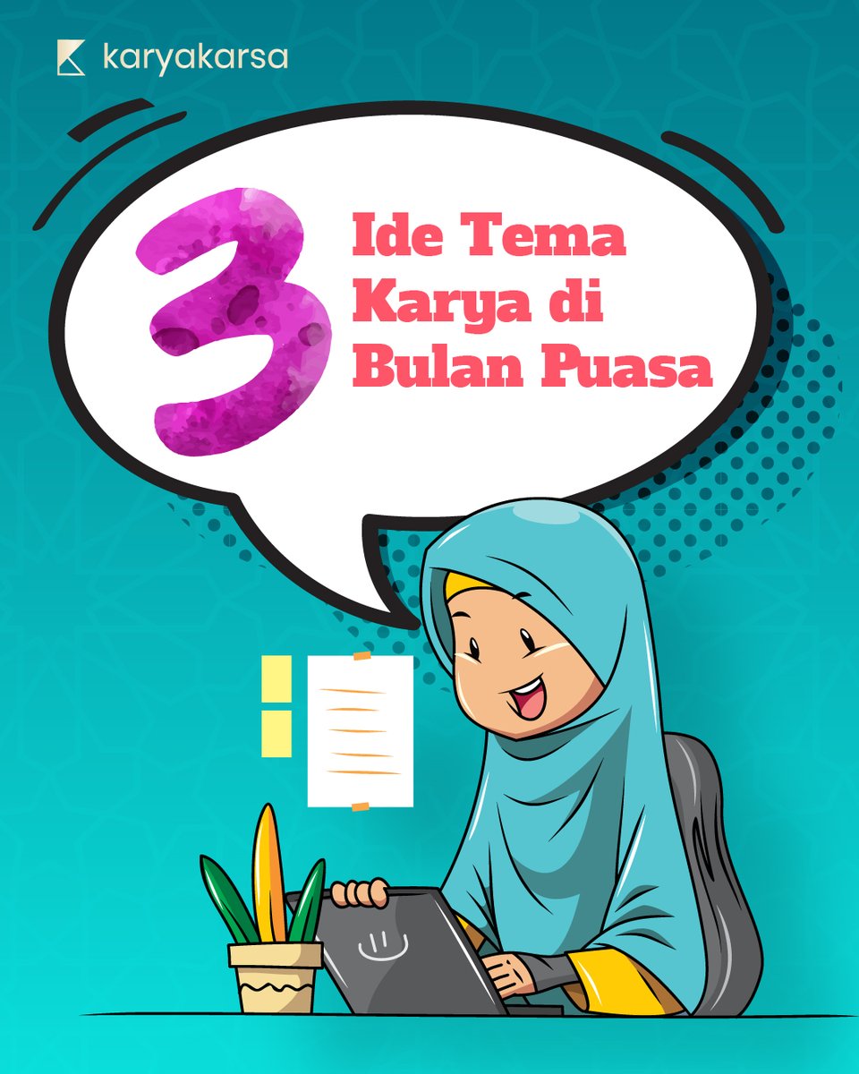 karyakarsa_id's tweet photo. Bingung cari inspirasi buat tema bulan #Ramadan? Minka kasih beberapa contoh ide buat cerita kamu ya! 💡 #IdeCerita #IdeRamadan #SamaSamaTahu #TipsRamadan #TipsBerkarya #IdeCerita #IdeMenulis #KaryaKarsa #RumahnyaStoryteller https://t.co/UGtZvHGefb