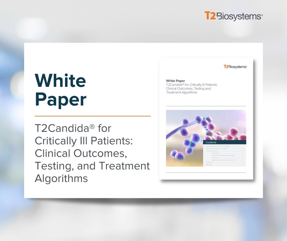 T2Bio's tweet photo. Mortality linked to #Candida #fungal infections is alarmingly high, and existing #diagnostics methods can't keep up. 🤔 Read our latest #whitepaper to learn more about the urgent need for improved #rapiddiagnostics to tackle #fungalinfection and #sepsis. https://t.co/5RvhipcNiY https://t.co/yQw8Aovjmv