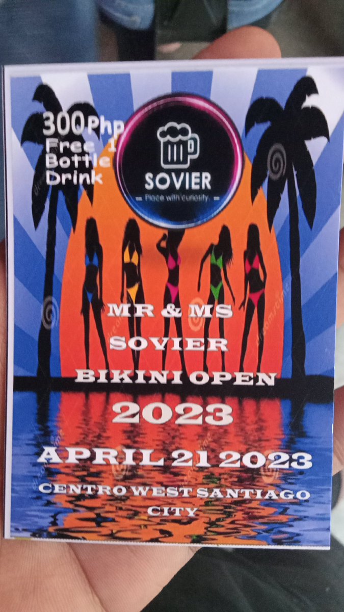 alterbunso26's tweet photo. MR &amp; MS SOVIER BIKINI OPEN 2023
APRIL 21 2023
@SOVIER BAR CENTRO WEST SANTIAGO CITY
FOR TICKETING JUST GO TO THE SOVIER BAR FACEBOOK PAGE OR YOU CAN GO HERE AT THE BAR NEAR AT HONDA/WELLTECH. SANTIAGO CITY
"SEE YOU THERE"
#alterphilippines 
#alterSantiagoCity
#alterEchague #alter https://t.co/j11i1LtFXf