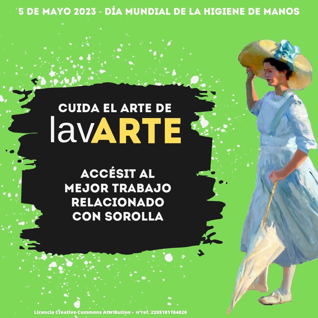 preventivah12o's tweet photo. Por la efeméride de la vida de Sorolla (💯 años de su fallecimiento), en lavARTE se otorgará un premio a la mejor obra relacionada con el autor. ¿A qué esperas? Sólo quedan #6dias para participar https://t.co/AsxDWrlPzp
#lavarte #5demayo #sorolla #higienedemanos #somosdel12 @who https://t.co/IZfJVqzBK8
