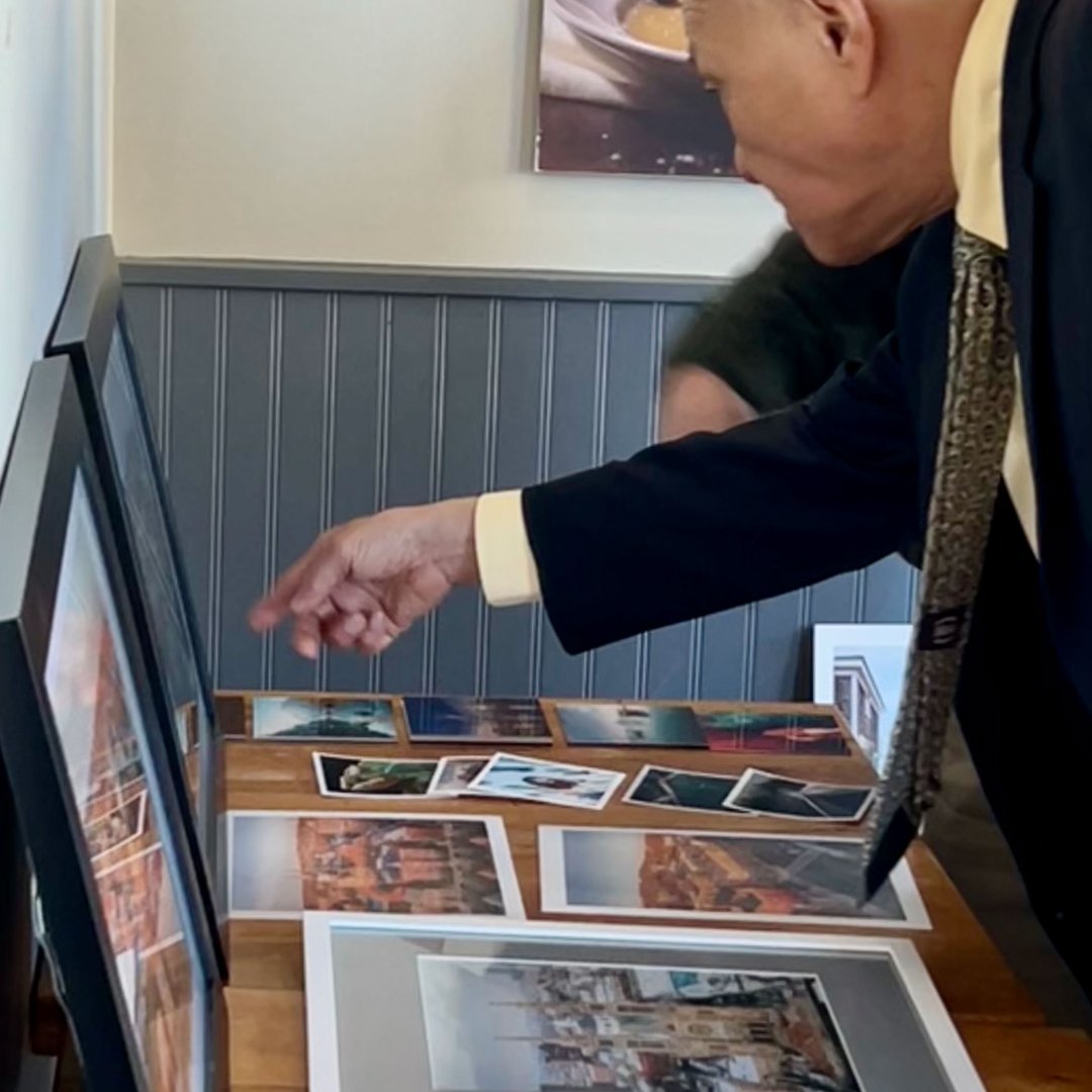 hill_streets's tweet photo. It was a beautiful early evening Artist Reception for master drone photographer Oleg Schapov last night.  Lucky attendees viewed a vast collection of Oleg's Mission Hill photos. Go to https://t.co/WwvWuOs7X2 and enter CODE MH15 for a 15% discount.  Offer good until 4/16 https://t.co/QGcLzn8zAl