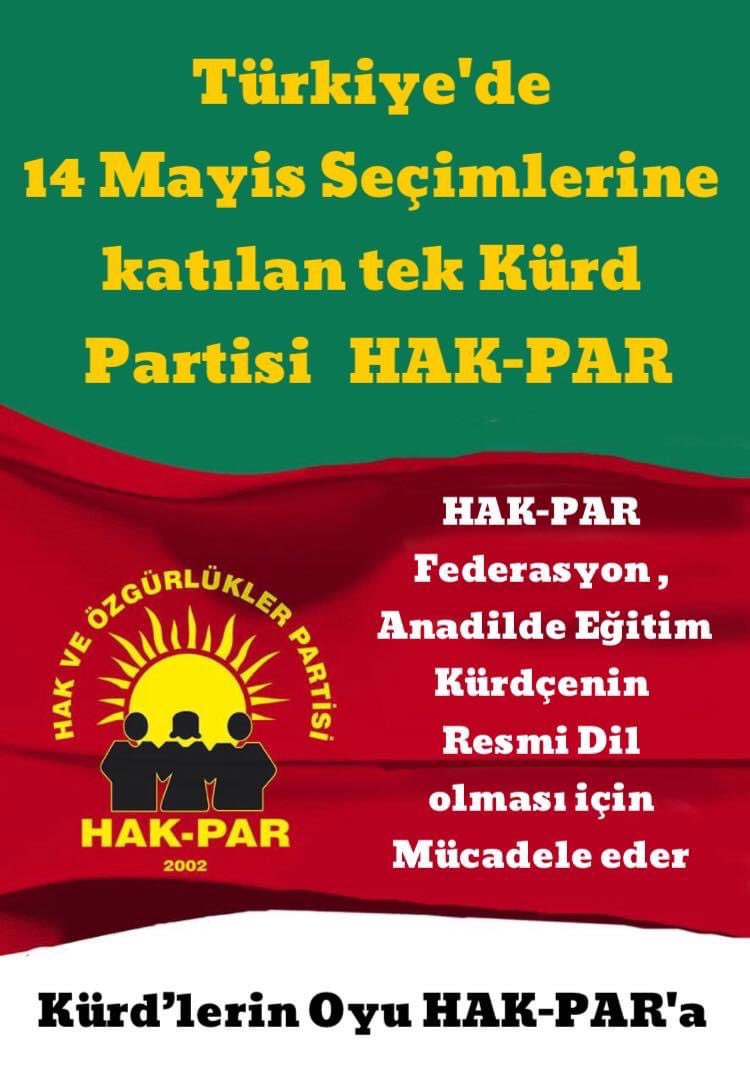 Gençler yüzyıldır kurulan tc devleti köhnemiş,çürümüş ve çağdışı bir devlet olarak ayakta kalmaya devam ediyor onun partilerinde ona benziyor geçmişte ve gelecekte size hiçbir şey sunamayacaktır onun içinde HAK-PAR DİYORUZ!