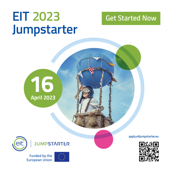 🚀Jumpstarter je zpět! Získejte mentoring a 10 000 € pro své inovační nápady od @EITManufactur 
➡️ ℹ️Přihlášky do 16. 4. eitjumpstarter.eu
Vhodné pro začínající podnikatele, studenty, startupy či výzkumníky.
#EITJumpstarter #Innovation #HorizonEU #NewEuropeanBauhaus