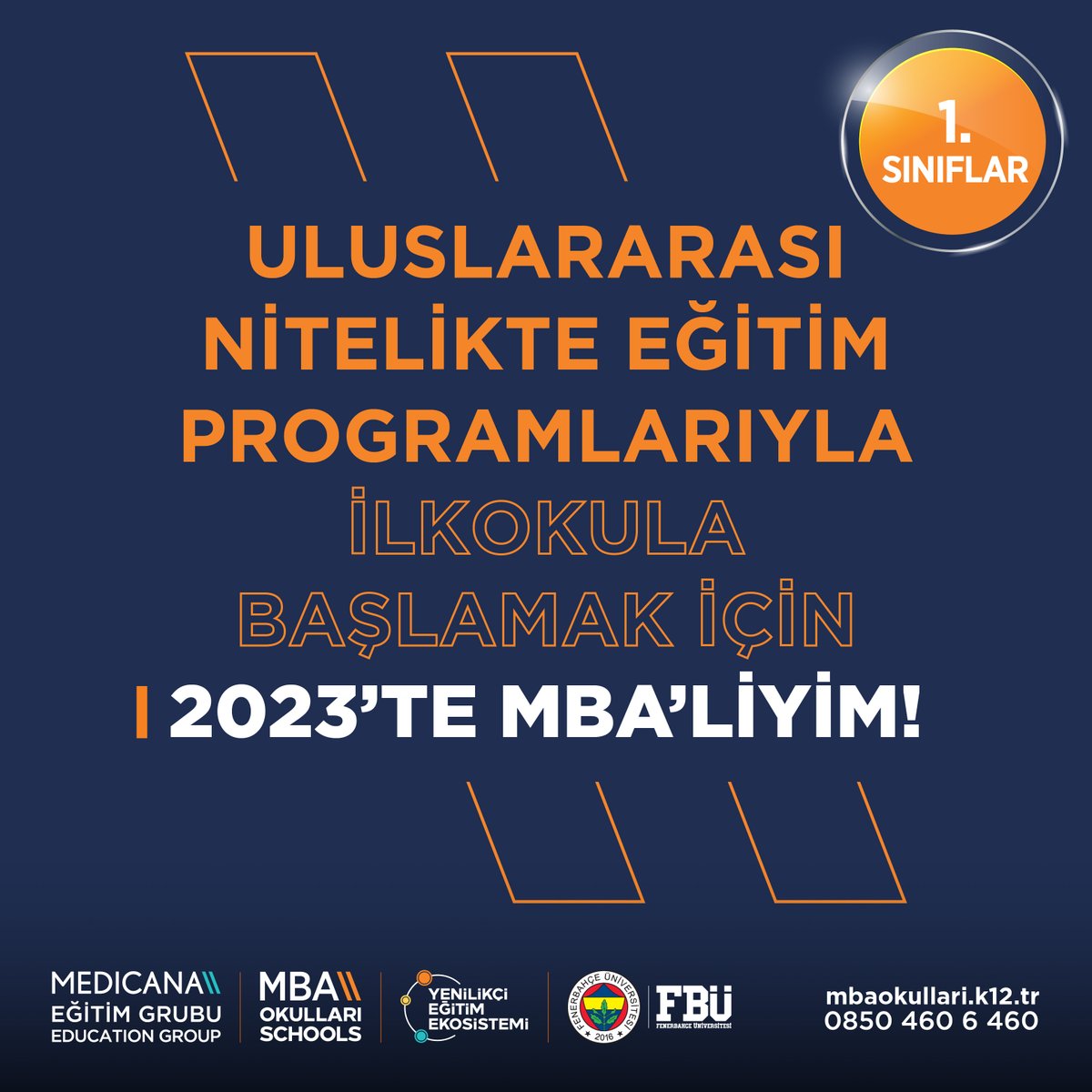 mbaokullari's tweet photo. Uluslararası nitelikte eğitim programlarıyla ilkokula başlamak için 2023’te MBA’liyim!

#MBAOkulları #MedicanaEğitimGrubu
#MBAYenilikçiEğitimEkosistemi #BaşarıTasarımı https://t.co/ac1k4wHTmn