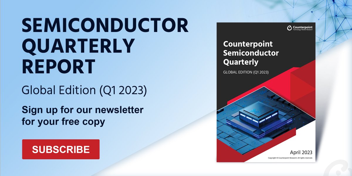 Stay ahead of the game with our Global Semiconductor Quarterly Report for Q1 2023!

Latest insights into the global #semiconductor industry, focusing on various segments &amp; key trends, market share &amp; revenue performance for leading companies.

mailchi.mp/counterpointre…

#technology