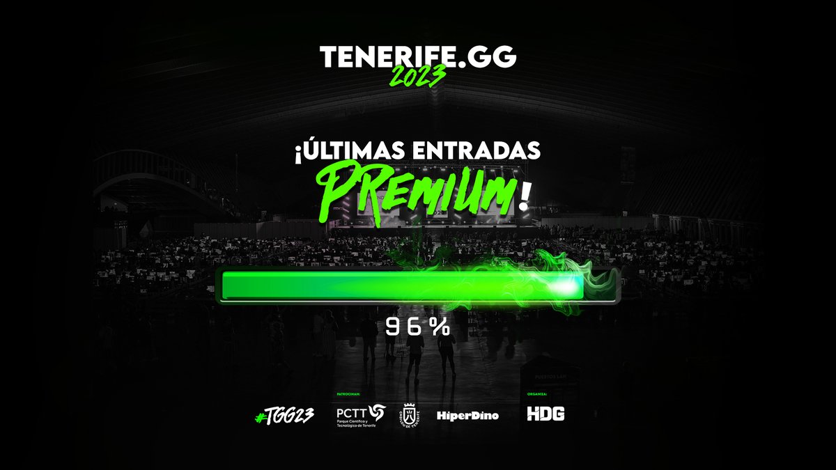 ¡#TenerifeGG está muy cerca!🫶

Las entradas #premium se están agotando😳

…¡Y eso que este año hemos puesto el DOBLE!

✨Muchas gracias a todos los que habéis vuelto a confiar en nosotros una edición más💚#TGG23

¡Aún estás a tiempo!👉tenerife.gg/tickets