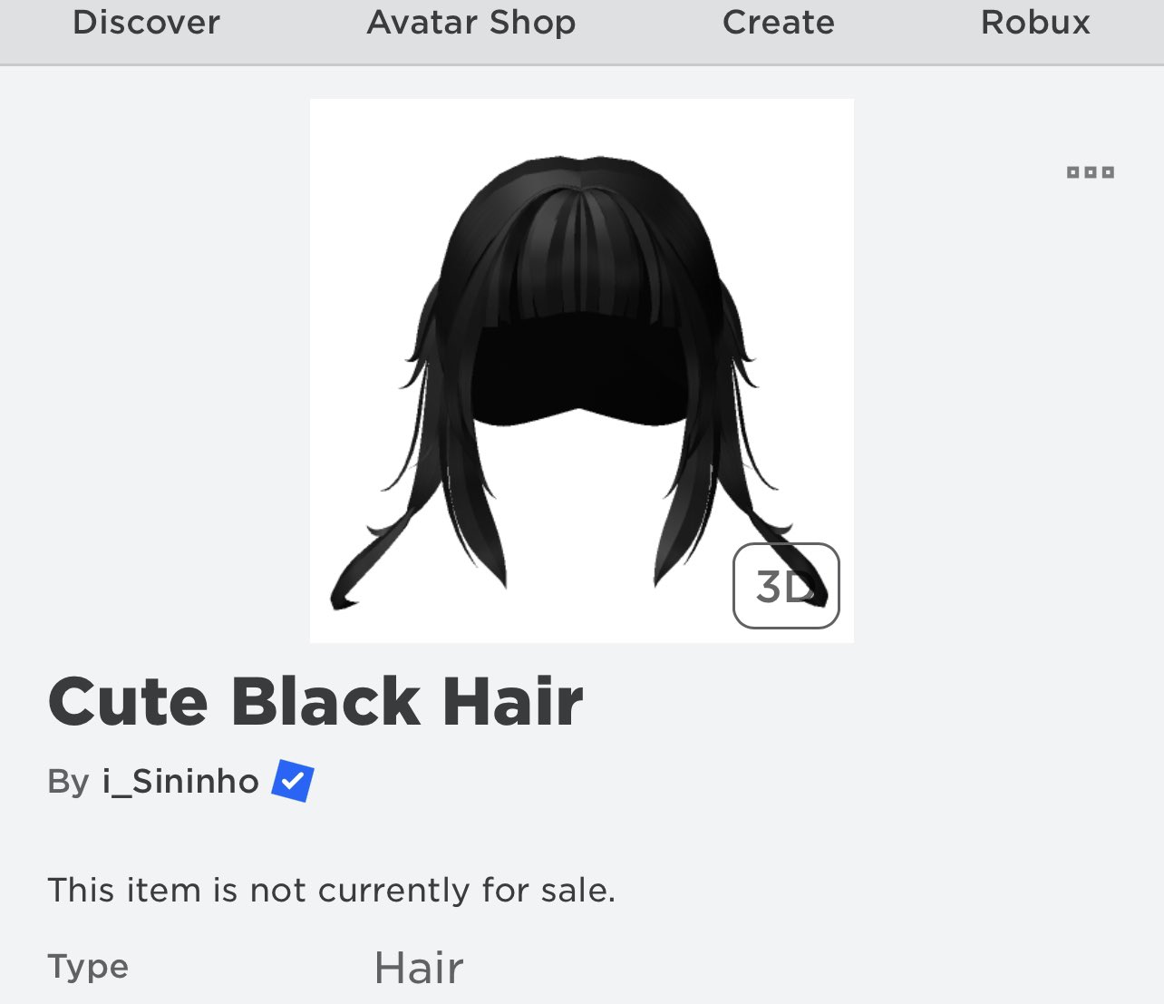 RBXNews on X: FREE UGC LIMITED: The Cute Black Hair releases 4/11 @ 6 PM  EST in the Roblox Marketplace!  / X