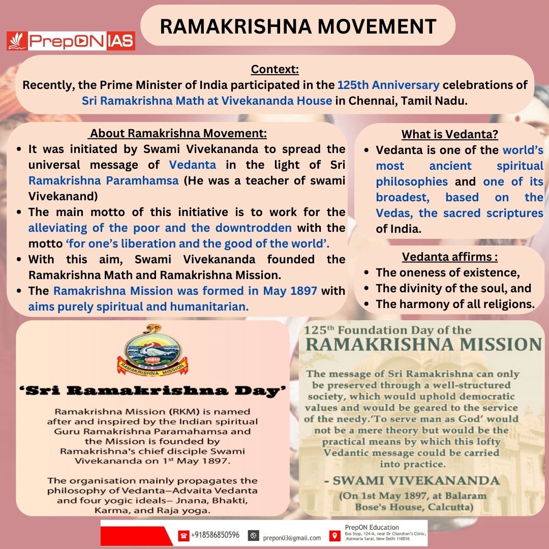 RAMAKRISHNA MOVEMENT
#ramakrishnamission #ramakrishna #125anniversary #swamivivekananda  #vivekananda  #BelurMath #Vedanta  #SPIRITUAL  #humanitarian  #philosophies #scripture #advaitavedanta #jnanayoga #bhaktiyoga #Karma  #karmayoga #rajayoga #yoga  #onenesa #SOUL   #religions