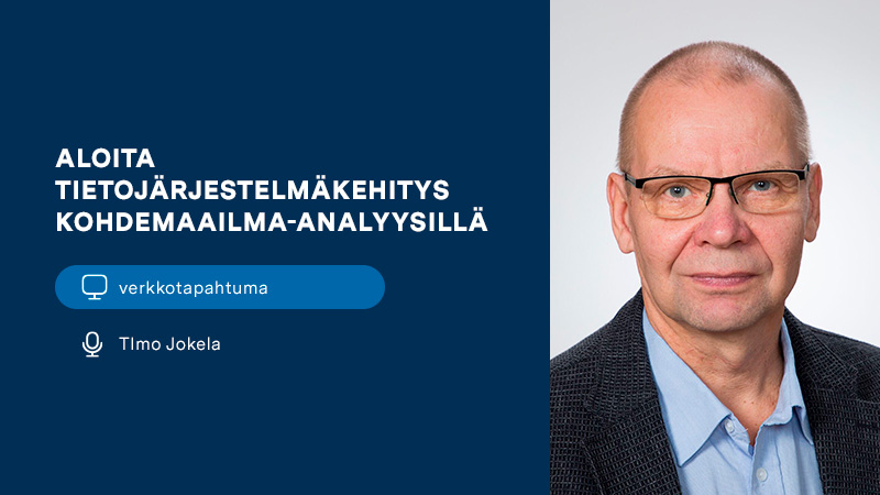 TIVIAry's tweet photo. 🖥 Aloita tietojärjestelmäkehitys kohdemaailma-analyysillä

Tule kuuntelemaan painavaa asiaa kohdemaailma-analyysistä, jolla jäsennetään maailma, jota on tietojärjestelmän kehittämisellä tarkoitus tukea.

🗓 pe 21.4.
⏰ 9–10
✅ avoin ja maksuton

➡️ https://t.co/hznTk6rCbF https://t.co/X6WymO6yfl