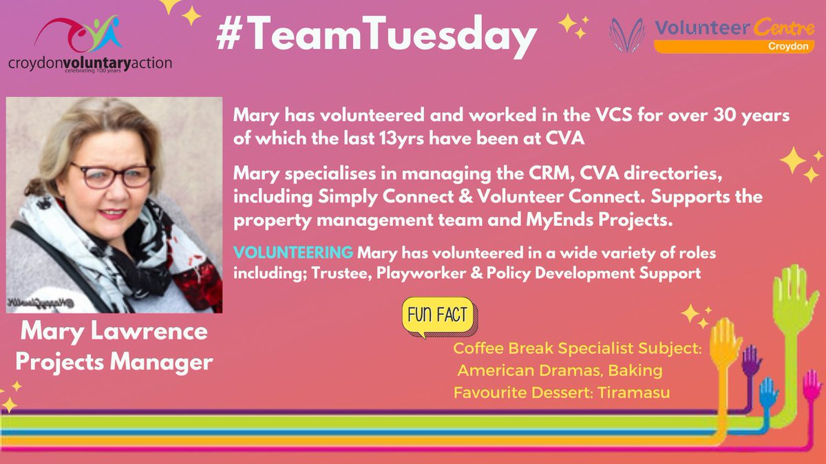 #teamtuesday #teamworkmakesthedreamwork #volunteer #strongertogether #croydon #community #volunteercentre @CroydonVA