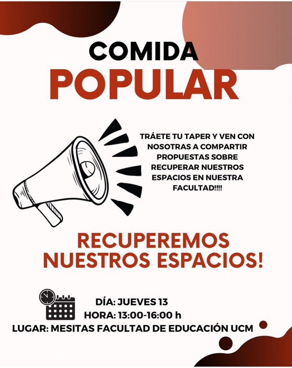 ✨️👨🏻‍🎓 También las compañeras de la Facultad de Educación se han organizado para empezar a dar guerra. 
 
📅 Este jueves
📍Mesitas de la Facultad de Educación 
🕛 13h-16h

¡Pásense por allí!