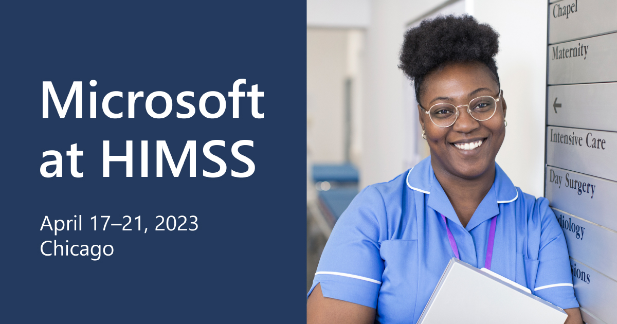 microsoftqatar's tweet image. Discover how Microsoft Cloud for Healthcare empowers better outcomes along the healthcare journey at #HIMSS23. 

Come say hi on April 17-21 at our booth located in Hall A #1201 👋 

Learn more: msft.it/6013gywkR

#MicrosoftMEA #MSCloud #MSIndustrySolutions.