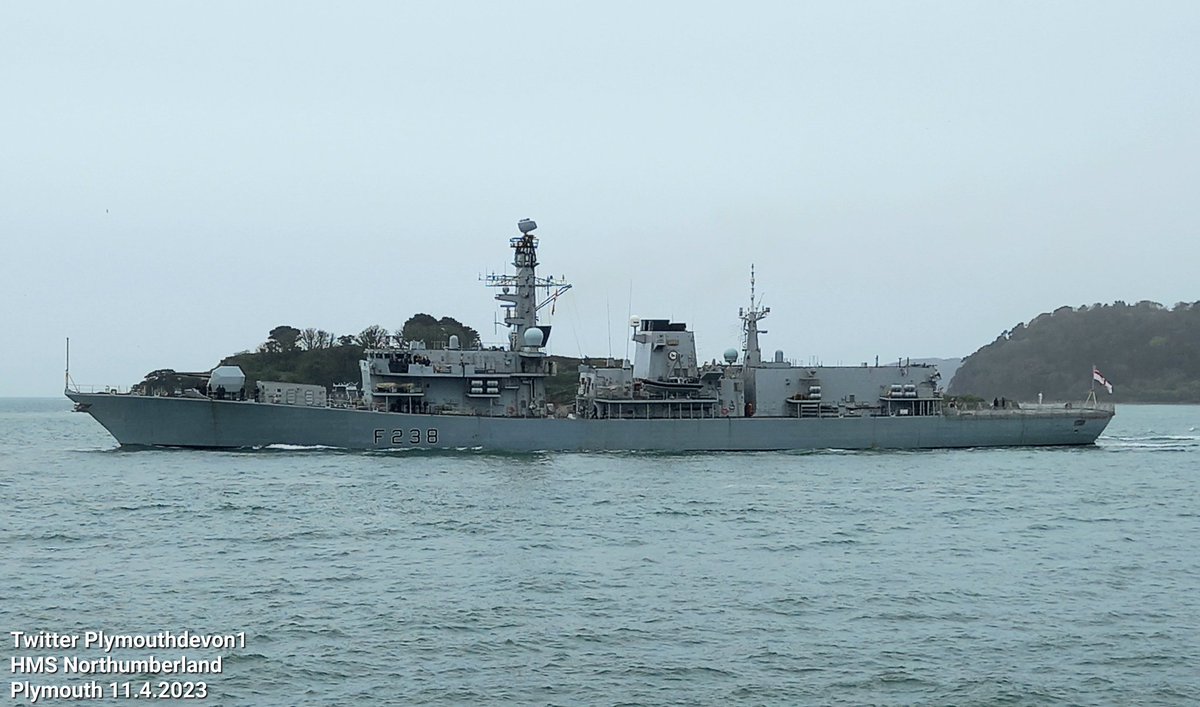 PlymouthDevon1's tweet image. 🇬🇧  HMS Northumberland (F238) sailing outbound from Devonport Plymouth this morning. #Plymouth @HMSNORT #HMSNorthumberland #Devonport #F238 #Warships #Warship #BritainsOceanCity