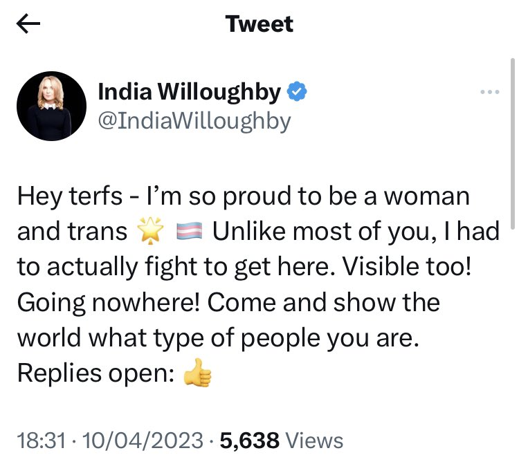 ItsTheDumbAges's tweet photo. Oh Jonathan, you're not a woman, never were and never will be. Women don't have to "fight" to be women, they just ARE women. Your cock-chop and tit implants made you nothing but a rearranged man. You hate "TERFS" because they see you for what you are - A MAN. Suck it up buttercup https://t.co/EQCU0wP7aD