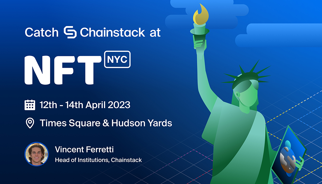 Out at NFT NYC? Let's chat JPEGs and #Bitcoin