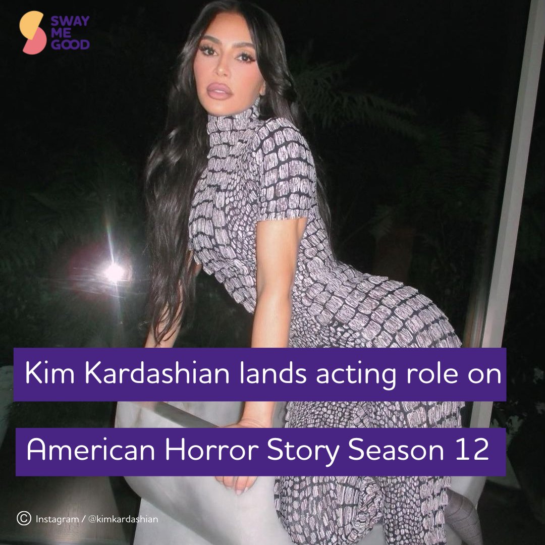 SwayMeGood's tweet photo. Kim Kardashian stunned her fans by posting on Instagram that she will be joining the cast of American Horror Story season 12. 
Read more of this story at https://t.co/mhcxdeKyeT

#swaymegood #SMGnews #dailynews #kimkardashian https://t.co/PoYJALaoEA