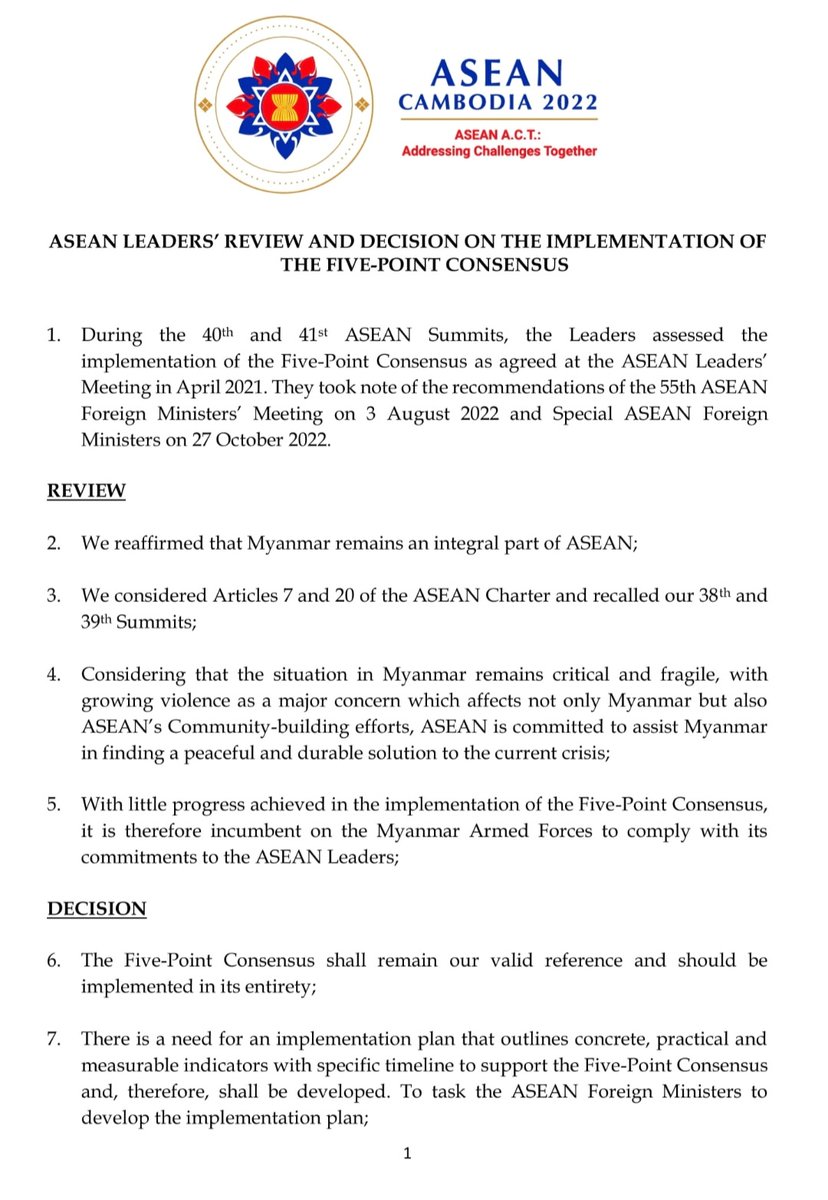 MayWongST's tweet photo. As #Myanmar #coup is into 3rd year, many have slammed @ASEAN for failing to deal with the #military &amp; the crisis. Though banned from summits, the military chief has largely ignored &amp; not implemented bloc's 5-point plan that was drawn up in April 2021
#WhatsHappeningInMyanmar 3/3 https://t.co/1wHXrDps07