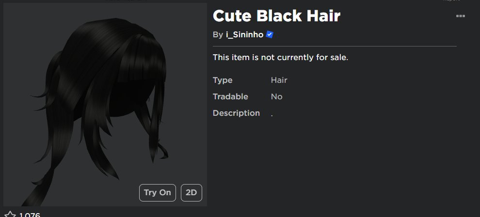 RBXNews on X: FREE UGC LIMITED: The Cute Black Hair releases 4/11 @ 6 PM  EST in the Roblox Marketplace!  / X