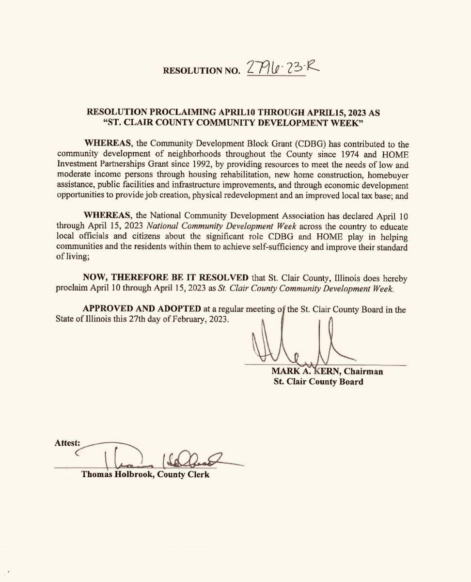 ChairmanKern's tweet photo. It is #CommunityDevelopmentWeek. The Community Development Block Grant (CDBG) Program was created by Congress in 1974. Our @SCCEconDev administers the CDBG program as an Entitlement Urban County. The first funding year was in 1975. @HUDgov @HUDMidwest https://t.co/MXIvikKl0W