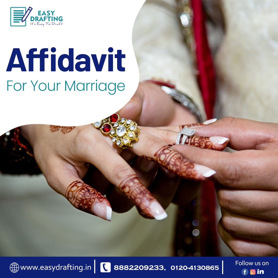 EasyDrafting's tweet photo. Your Marriage Affidavit Just A Call Away!
...
For More Info: https://t.co/2usoJAUOnK Or Call Us at 
+91 8882209233

#Noida #Documentationservices  #Easydrafting #Generalaffidavits #Drafting #Notary #Partnershipdeed #Vendoragreements #MarriageAffidavit https://t.co/TeVrx4hKvQ