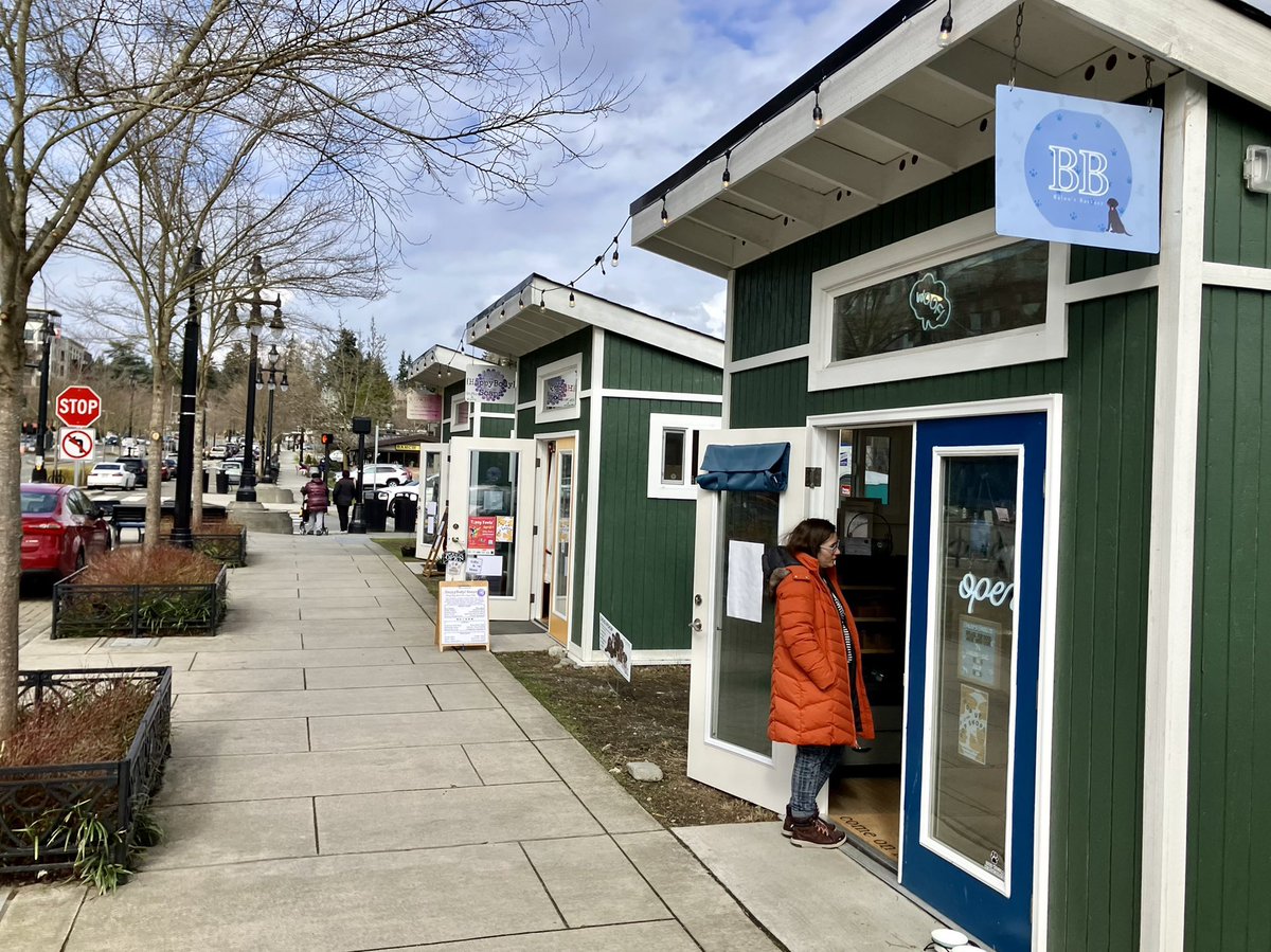 The Pop Shops on Main provide space for local entrepreneurs to try their hand at operating a brick and mortar retail space, growing their businesses locally, while activating the edge of a parking lot along Main Street. 

📷 <a href="/GordonOfSeattle/">Gordon Padelford</a> 
📍 Bothell, WA