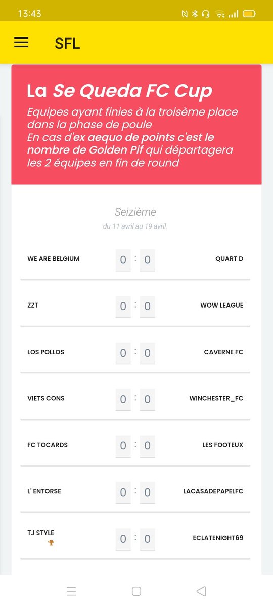 EntorseL's tweet photo. Dites donc @sfl_sofoot
Et @sofoot 
C'est quoi cette histoire ?
Avec L'Entorse nous finissons 1er du Groupe 12 du Grand Tournoi et nous nous retrouvons en La Se Queda FC Cupw comme les @BolabolaSfl ?
On dérange c'est ça ?
Merci de rectifier ceci et rendre  justice 😘
 #SoFootLigue https://t.co/0JGq1OYJEo