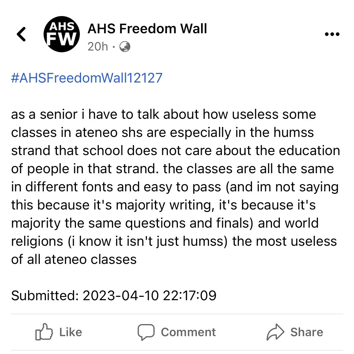 escosuzz's tweet photo. This is such a dumb take cause if you know anything about humss subjects they are anything but useless. https://t.co/Sf0b35PPRo