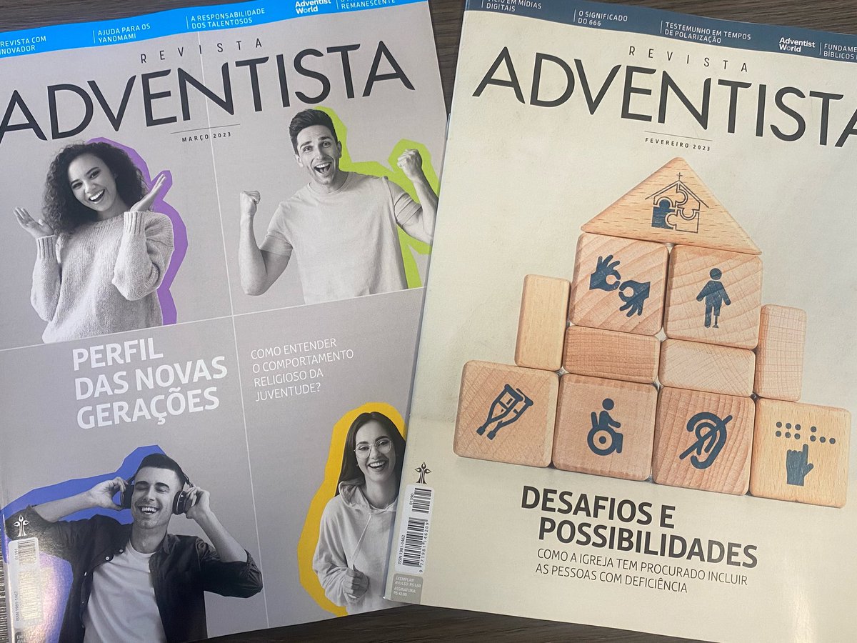 prgustavodesa's tweet photo. Uma igreja que pensa nas novas gerações e na inclusão é uma igreja que avança ao futuro!! É uma  igreja que enverga como Deus vê e que nos dá “orgulho” de ser pastor! Que alegria receber estas duas revistas. @revistaadventista @adventistasbrasil @stanleyarco @map.dsa https://t.co/e5jB2WqDgU