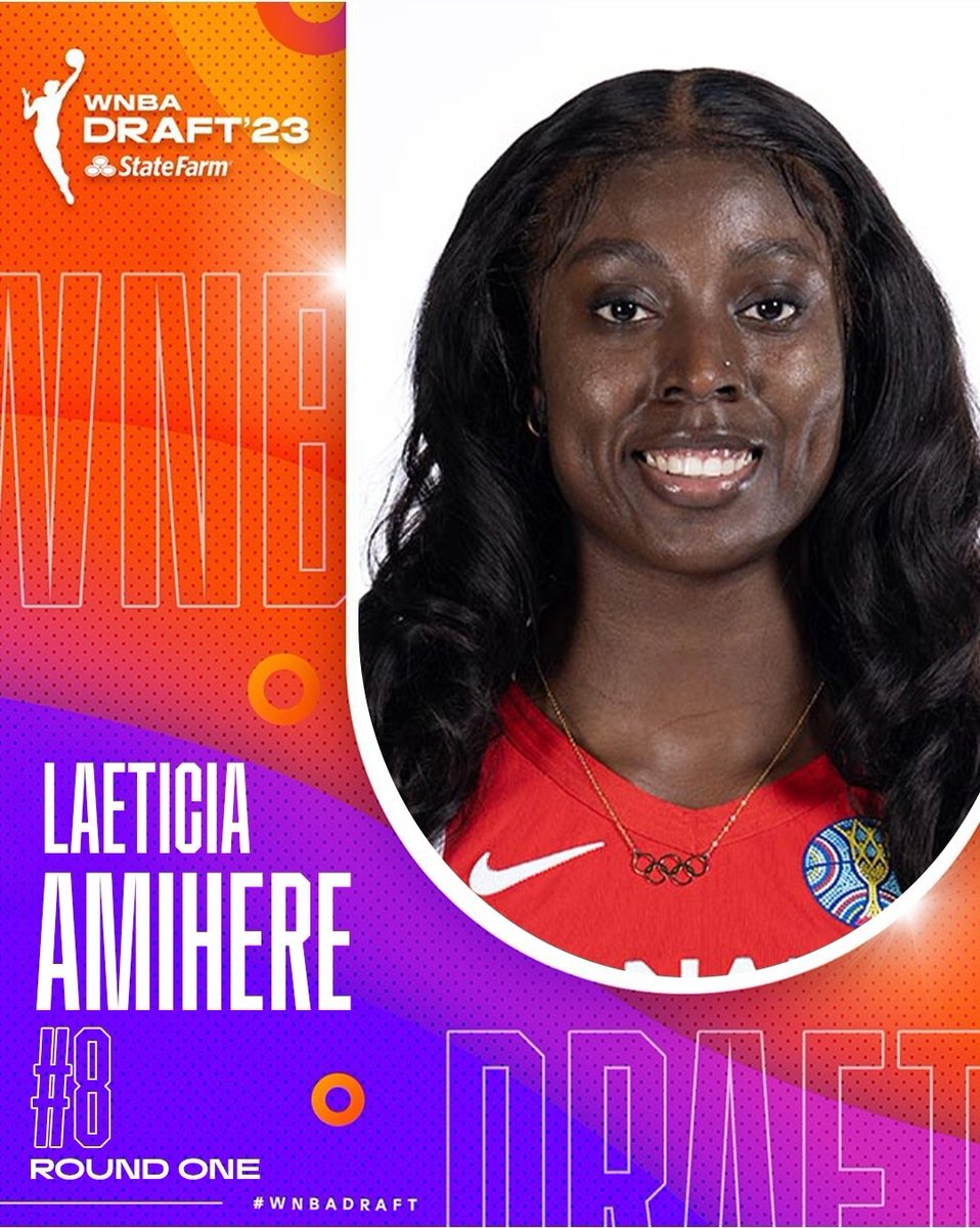 NBA_Africa's tweet photo. Africa Stand Up ! 🌍

#WNBADraft    🤝 African players a match made in basketball heaven 🏀

Here are some African players that were drafted ✔ [Thread]

R1: Laeticia Amihere (8) 🇬🇭
R2: Elena Tsineke (8) 🇳🇬
R2: Dulcy Mendjiadeu (9) 🇨🇲
R3: Kadi Sissoko (5) 🇲🇱 https://t.co/6aMhjCRgG5