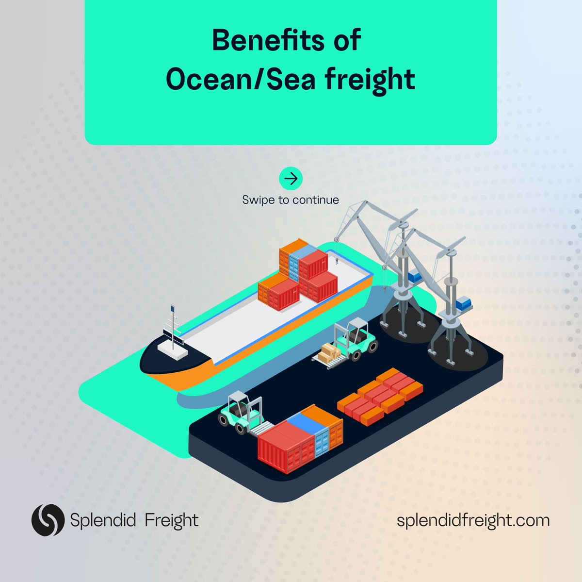 SplendidFreight's tweet photo. Discover the top 5 benefits of sea/ocean freight for businesses! 🌊 From cost-effective shipping to global reach, see how this mode of transportation can help take your business to the next level. 📈🌎
.
.
.
Hashtag#AirFreight #CargoTransportation #TransitTime #FreightCosts https://t.co/5K1827xoZM
