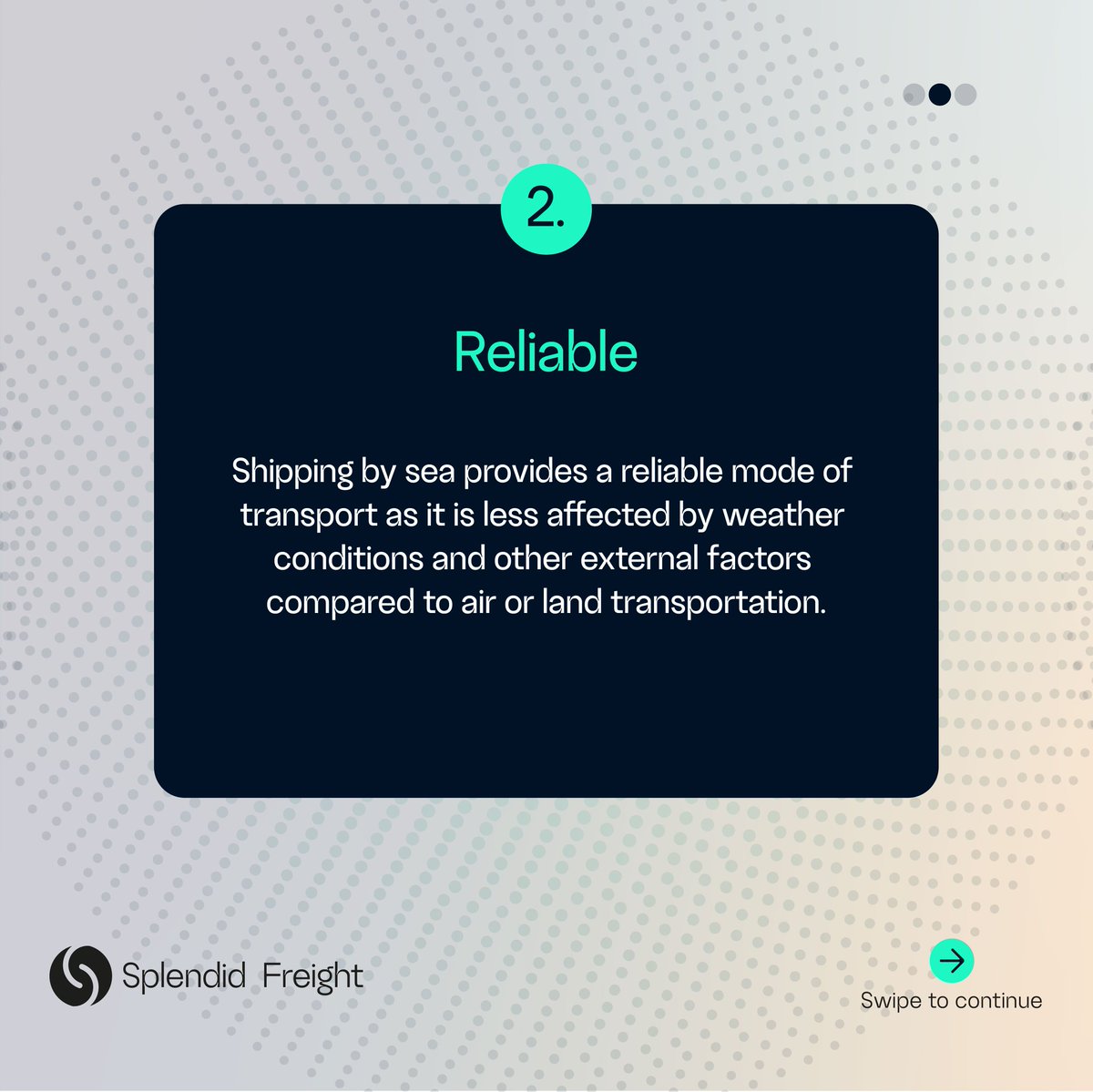 SplendidFreight's tweet photo. Discover the top 5 benefits of sea/ocean freight for businesses! 🌊 From cost-effective shipping to global reach, see how this mode of transportation can help take your business to the next level. 📈🌎
.
.
.
Hashtag#AirFreight #CargoTransportation #TransitTime #FreightCosts https://t.co/5K1827xoZM