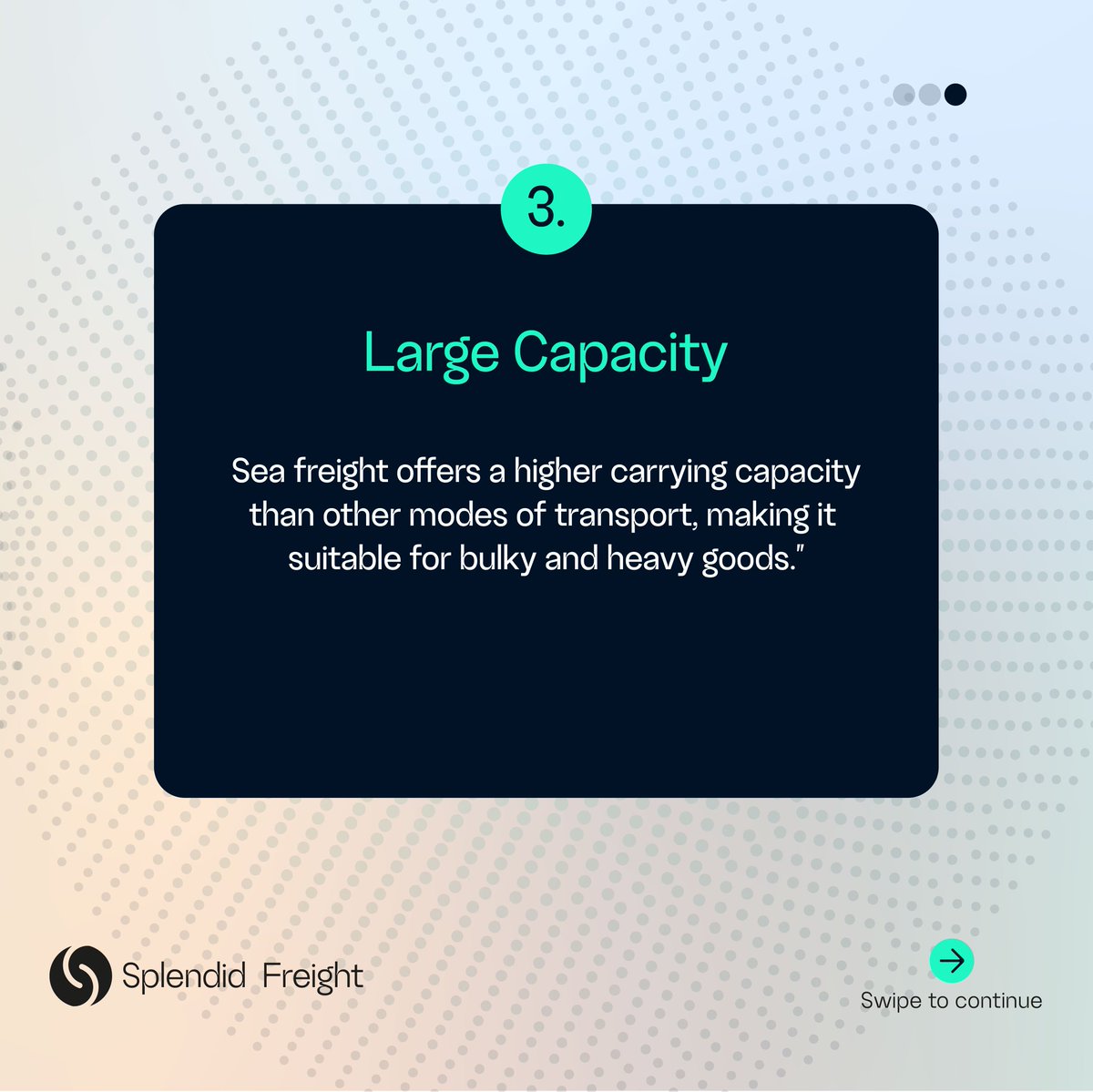 SplendidFreight's tweet photo. Discover the top 5 benefits of sea/ocean freight for businesses! 🌊 From cost-effective shipping to global reach, see how this mode of transportation can help take your business to the next level. 📈🌎
.
.
.
Hashtag#AirFreight #CargoTransportation #TransitTime #FreightCosts https://t.co/5K1827xoZM