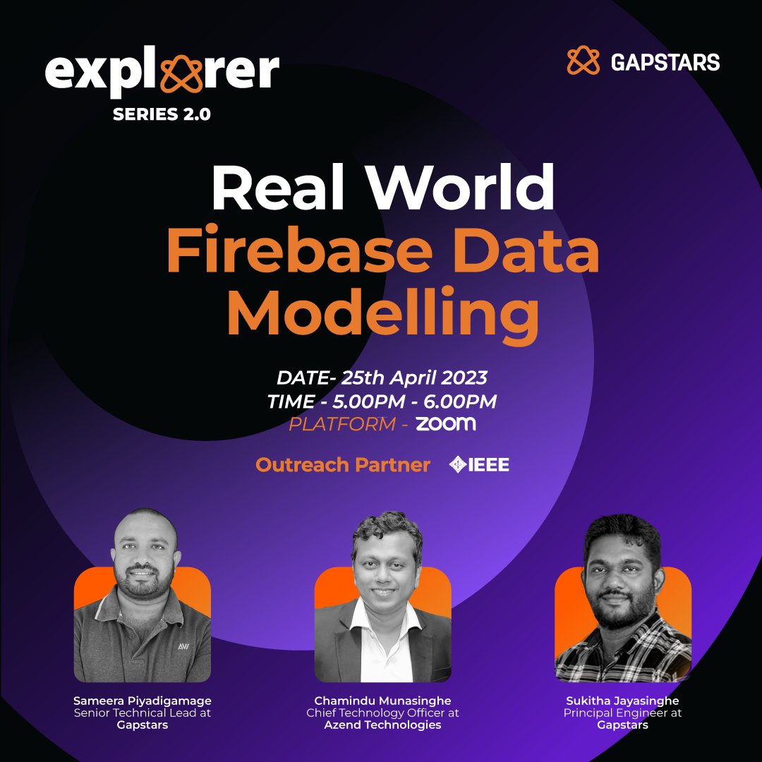 The Explorer Series is back! Join us for Episode 6 and learn more about:
- How Firebase differs from relational databases.
- How to handle scenarios where Firebase has no joints and no foreign key constraints.

Register now: bit.ly/3GwWurS