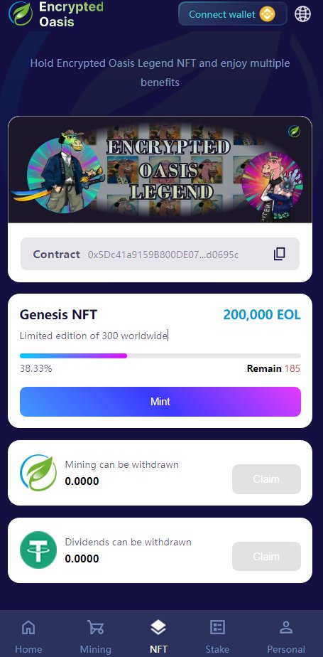 EncryptedOasis's tweet photo. 🎉EOL's Genesis NFT is now open for public minting on https://t.co/m8gu6WEdAq! https://t.co/hZygMmHj8l
