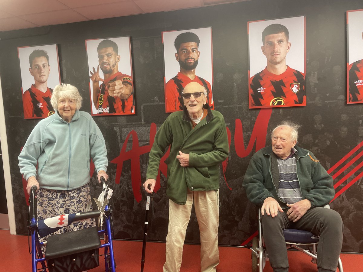 CareSouthUK's tweet photo. #Wickmeads residents enjoyed a tour of @afcbournemouth Vitality Stadium. ⚽  The residents toured the stadium, learned more about the players, and even went on the pitch! Huge thanks to Dave from the @AFCBCommunity team for making it happen.  

#FoodFunFriendship #CareSouthUK https://t.co/HYuPpOQp3J