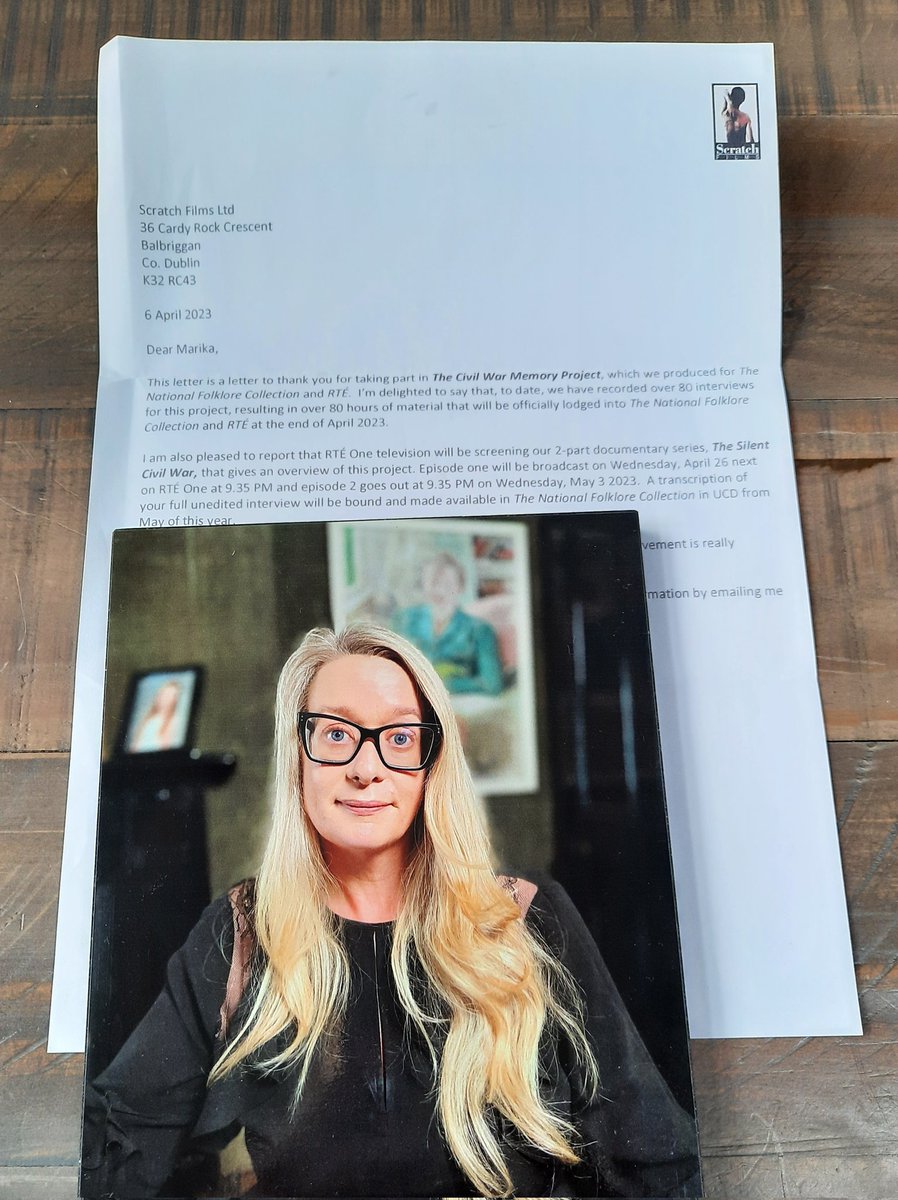 Marika MacCarvill (@marikamaccarv) on Twitter photo Thank you to <a href="/FilmsScratch/">ScratchFilms</a> <a href="/CivilWarMemory/">Irish Civil War Memory Project</a> for the photo momento announcing #TheSilentCivilWar will air on <a href="/RTEOne/">RTÉ One</a> 26 April. Delighted to contribute to this, to tell my grandmother <a href="/Eileen_McGrane/">CaptainEileenMcGrane</a> story and photo depicts three generations, flanked by my grandmother and daughter Thank you to <a href="/FilmsScratch/">ScratchFilms</a> <a href="/CivilWarMemory/">Irish Civil War Memory Project</a> for the photo momento announcing #TheSilentCivilWar will air on <a href="/RTEOne/">RTÉ One</a> 26 April. Delighted to contribute to this, to tell my grandmother <a href="/Eileen_McGrane/">CaptainEileenMcGrane</a> story and photo depicts three generations, flanked by my grandmother and daughter