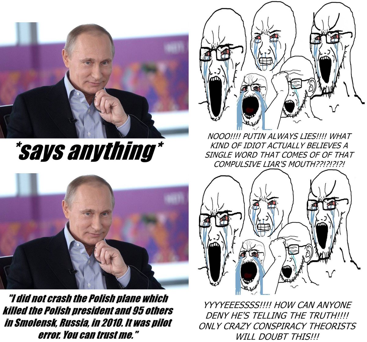 Dispropaganda on Twitter "Too many people in Poland and outside it