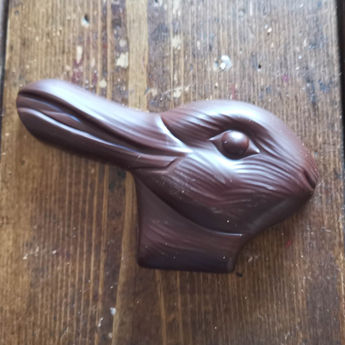SatonmyButt's tweet photo. Our daughter bough us a box of chocolate Dabbits.
Both Duck and Rabbit and confuses this old boy!
They are Salted Caramel inside dark chocolate & I say "Enough with the salted caramel"
It has been over done and then done some more!
#dabbit https://t.co/Bu5TAJkOTr
